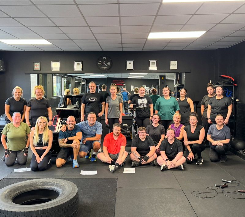 A Sanctuary Fitness group class in the gym at Spectrum House, Clydebank