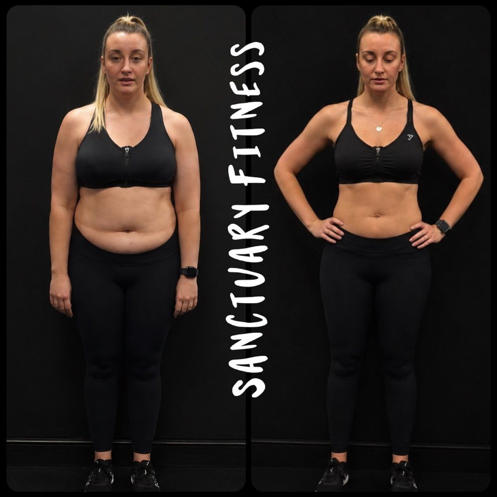 Sanctuary Fitness client before and after an 8-Week Package