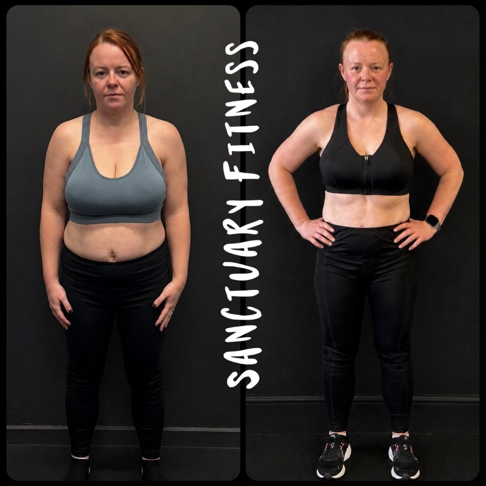 Sanctuary Fitness client before and after an 8-Week Package