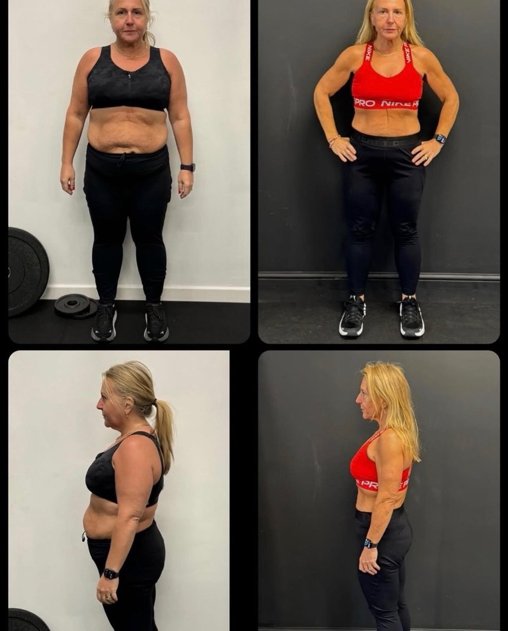 Sanctuary Fitness client before and after an 8-Week Package