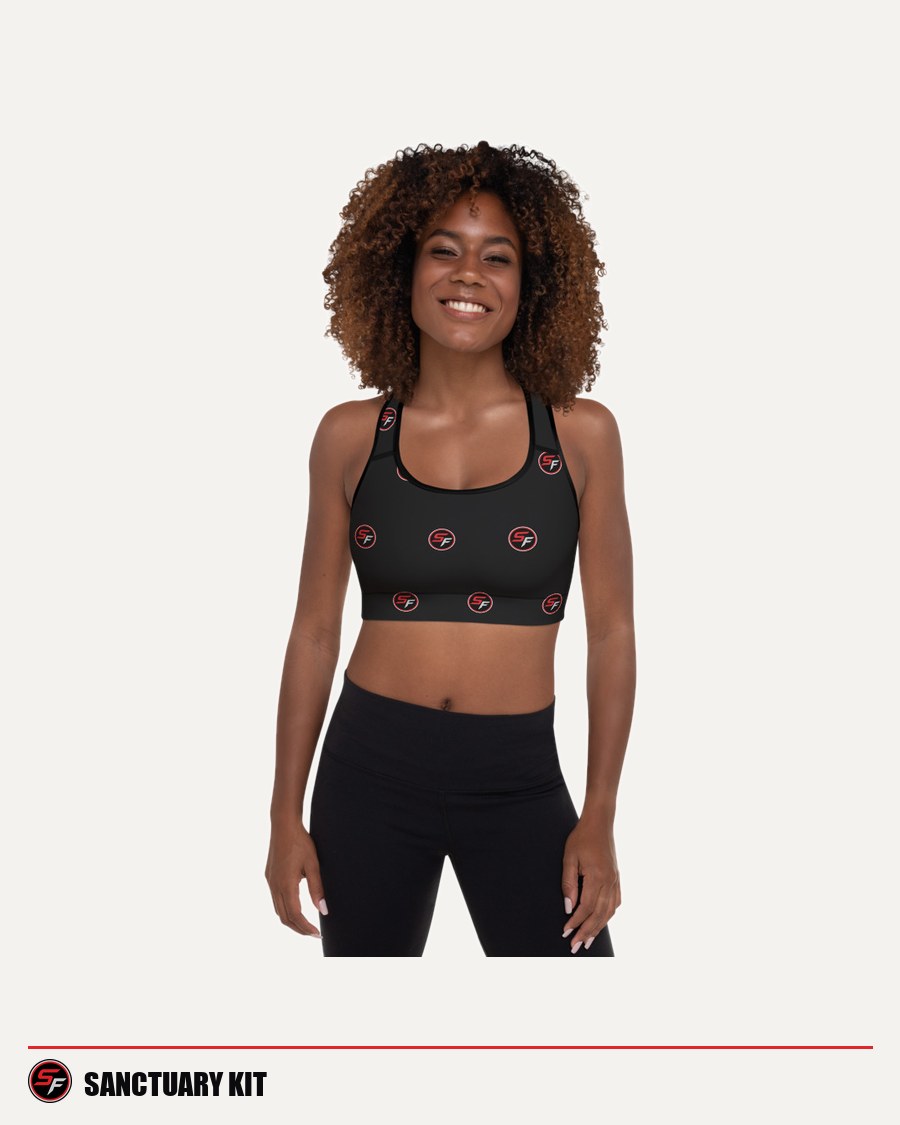 Sanctuary sports bra, black