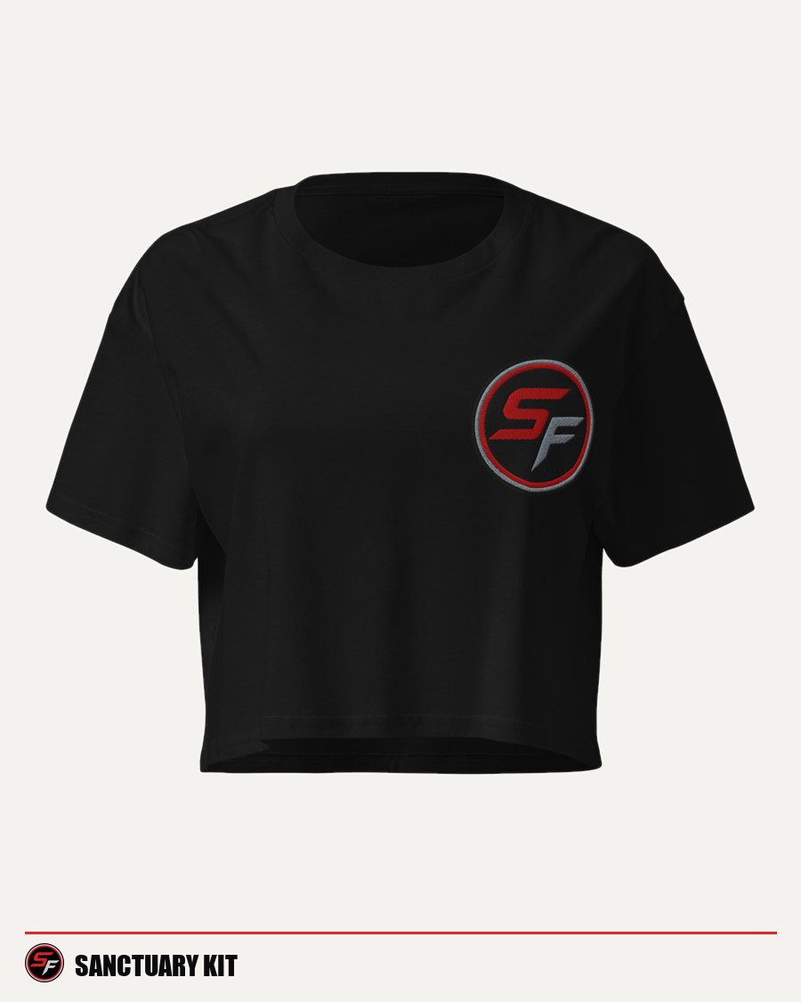 Women's crop top, black