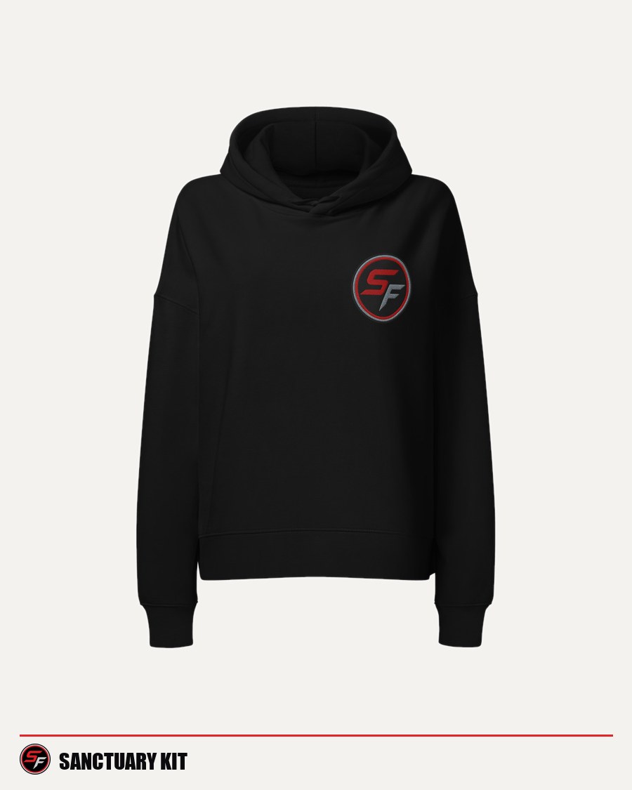 Women's organic hoodie, black