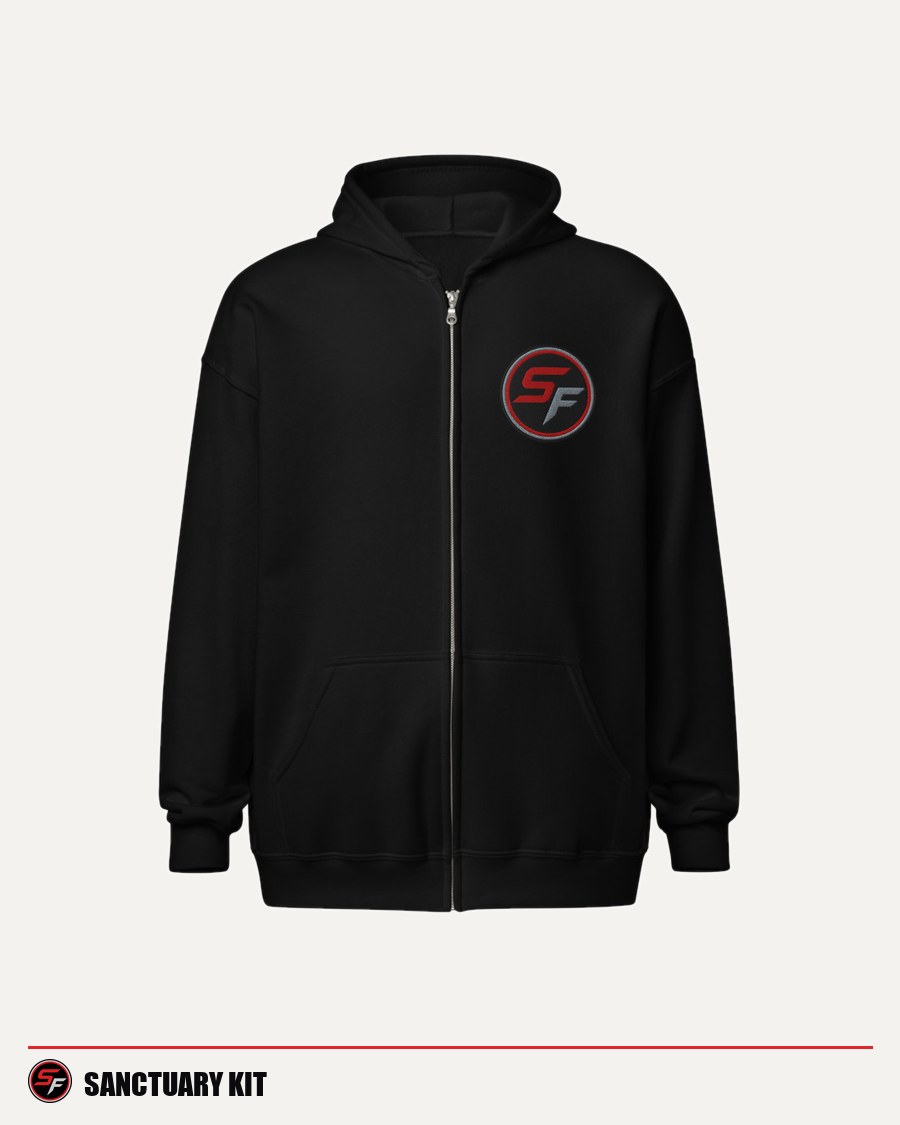 Sanctuary zip hoodie, black